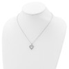 Lex & Lu Sterling Silver & Platinum-plated Diamond & Sapphire 18'' Heart Necklace - 4 - Lex & Lu