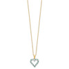 Lex & Lu Sterling Silver & Gold-plated Diamond & Emerald 18'' Heart Necklace - 2 - Lex & Lu