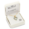 Lex & Lu Sterling Silver & Gold-plated Diamond & Emerald 18'' Heart Necklace - 6 - Lex & Lu