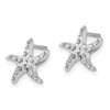 Lex & Lu Sterling Silver Diamond Mystique Starfish Earrings - 2 - Lex & Lu