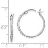 Lex & Lu Sterling Silver Diamond Mystique Round Hoop Earrings LAL108639 - 4 - Lex & Lu