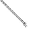 Lex & Lu Sterling Silver Diamond Triangle Link Bracelet - Lex & Lu