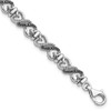 Lex & Lu Sterling Silver Black & White Diamond Bracelet LAL108741 - Lex & Lu