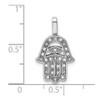 Lex & Lu Sterling Silver 0.2ct. Blk & Wht Diamond Reverible Hamsa Pendant - 4 - Lex & Lu