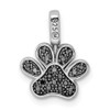 Lex & Lu Sterling Silver 0.15ct. Blk & White Diamond Reversible Pawprint Pendant - 3 - Lex & Lu