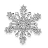 Lex & Lu Sterling Silver Diamond Snowflake Chain Slide - Lex & Lu