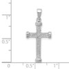 Lex & Lu Sterling Silver w/Rhodium Diamond Cross Pendant LAL108775 - 3 - Lex & Lu