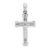 Lex & Lu Sterling Silver w/Rhodium Diamond Cross Pendant LAL108775 - 4 - Lex & Lu