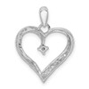 Lex & Lu Sterling Silver Diamond Heart Pendant LAL108782 - 4 - Lex & Lu