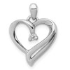 Lex & Lu Sterling Silver Diamond Heart Pendant LAL108790 - Lex & Lu