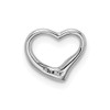 Lex & Lu Sterling Silver w/Rhodium Diamond Floating Heart Pendant - 4 - Lex & Lu