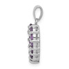 Lex & Lu Sterling Silver w/Rhodium Amethyst Heart Pendant - 2 - Lex & Lu