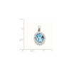 Lex & Lu Sterling Silver w/Rhodium Lt Swiss Blue Topaz Diamond Pendant LAL108876 - 3 - Lex & Lu