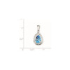 Lex & Lu Sterling Silver Light Swiss Blue Topaz & Diamond Pendant LAL108884 - 3 - Lex & Lu