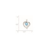 Lex & Lu Sterling Silver Heart Swiss Blue Topaz & Diamond Heart Pendant - 3 - Lex & Lu