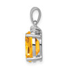 Lex & Lu Sterling Silver w/Rhodium Citrine & Diamond Pendant LAL108963 - 2 - Lex & Lu