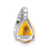 Lex & Lu Sterling Silver w/Rhodium Pear Citrine Pendant - 4 - Lex & Lu