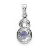 Lex & Lu Sterling Silver Tanzanite & Diamond Pendant LAL109031 - 4 - Lex & Lu