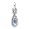 Lex & Lu Sterling Silver Tanzanite & Diamond Pendant LAL109033 - 4 - Lex & Lu