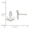 Lex & Lu Sterling Silver Anchor Mini Earrings - 4 - Lex & Lu