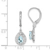 Lex & Lu Sterling Silver Aquamarine Lever Back Earrings - 4 - Lex & Lu