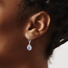 Lex & Lu Sterling Silver Tanzanite Lever Back Earrings LAL109069 - 3 - Lex & Lu