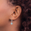 Lex & Lu Sterling Silver Diamond & Light Blue Topaz Earrings LAL109138 - 3 - Lex & Lu