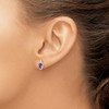 Lex & Lu Sterling Silver Diamond & Amethyst Earrings LAL109162 - 3 - Lex & Lu