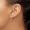 Lex & Lu Sterling Silver Amethyst Diamond Earrings LAL109187 - 3 - Lex & Lu