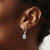 Lex & Lu Sterling Silver Light Blue Topaz Diamond Earrings LAL109189 - 3 - Lex & Lu