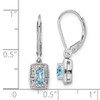 Lex & Lu Sterling Silver Light Blue Topaz Diamond Earrings LAL109189 - 4 - Lex & Lu