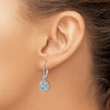 Lex & Lu Sterling Silver Light Blue Topaz Diamond Earrings LAL109201 - 3 - Lex & Lu