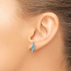 Lex & Lu Sterling Silver Blue Topaz & Citrine Diamond Earrings - 3 - Lex & Lu