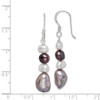 Lex & Lu Sterling Silver White & Grey Freshwater Cultured Pearl Earrings - 4 - Lex & Lu