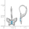 Lex & Lu Sterling Silver Blue Topaz & Diamond Earrings LAL109235 - 4 - Lex & Lu