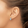 Lex & Lu Sterling Silver w/Rhodium Diamond Lt Swiss Blue Topaz Post Earrings - 3 - Lex & Lu