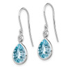 Lex & Lu Sterling Silver w/Rhodium Diamond Lt Swiss Blue Topaz Earrings - 2 - Lex & Lu