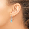 Lex & Lu Sterling Silver w/Rhodium Diamond Lt Swiss Blue Topaz Earrings - 3 - Lex & Lu