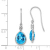 Lex & Lu Sterling Silver w/Rhodium Diamond Lt Swiss Blue Topaz Earrings - 4 - Lex & Lu