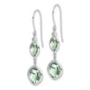 Lex & Lu Sterling Silver w/Rhodium Diamond Green Quartz Earrings LAL109248 - 2 - Lex & Lu