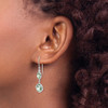 Lex & Lu Sterling Silver w/Rhodium Diamond Green Quartz Earrings LAL109248 - 3 - Lex & Lu