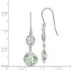 Lex & Lu Sterling Silver w/Rhodium Diamond Green Quartz Earrings LAL109248 - 4 - Lex & Lu