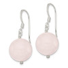 Lex & Lu Sterling Silver 14-14.5mm Rose Quartz Earrings - 2 - Lex & Lu