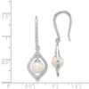 Lex & Lu Sterling Silver w/Rhodium Diamond and FW Cultured Pearl Earrings - 4 - Lex & Lu