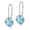 Lex & Lu Sterling Silver w/Rhodium Lt Swiss Blue Topaz Square Earrings - 2 - Lex & Lu