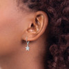 Lex & Lu Sterling Silver w/Rhodium Diamond Star Leverback Earrings - 3 - Lex & Lu