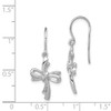 Lex & Lu Sterling Silver w/Rhodium Diamond Cross Dangle Earrings - 4 - Lex & Lu