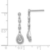 Lex & Lu Sterling Silver & Diamond Teardrop Post Dangle Earrings - 4 - Lex & Lu