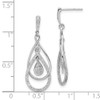 Lex & Lu Sterling Silver w/Rhodium Diamond Post Dangle Earrings LAL109286 - 4 - Lex & Lu