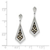 Lex & Lu Sterling Silver Champagne Diamond Geometric Post Earrings - 2 - Lex & Lu